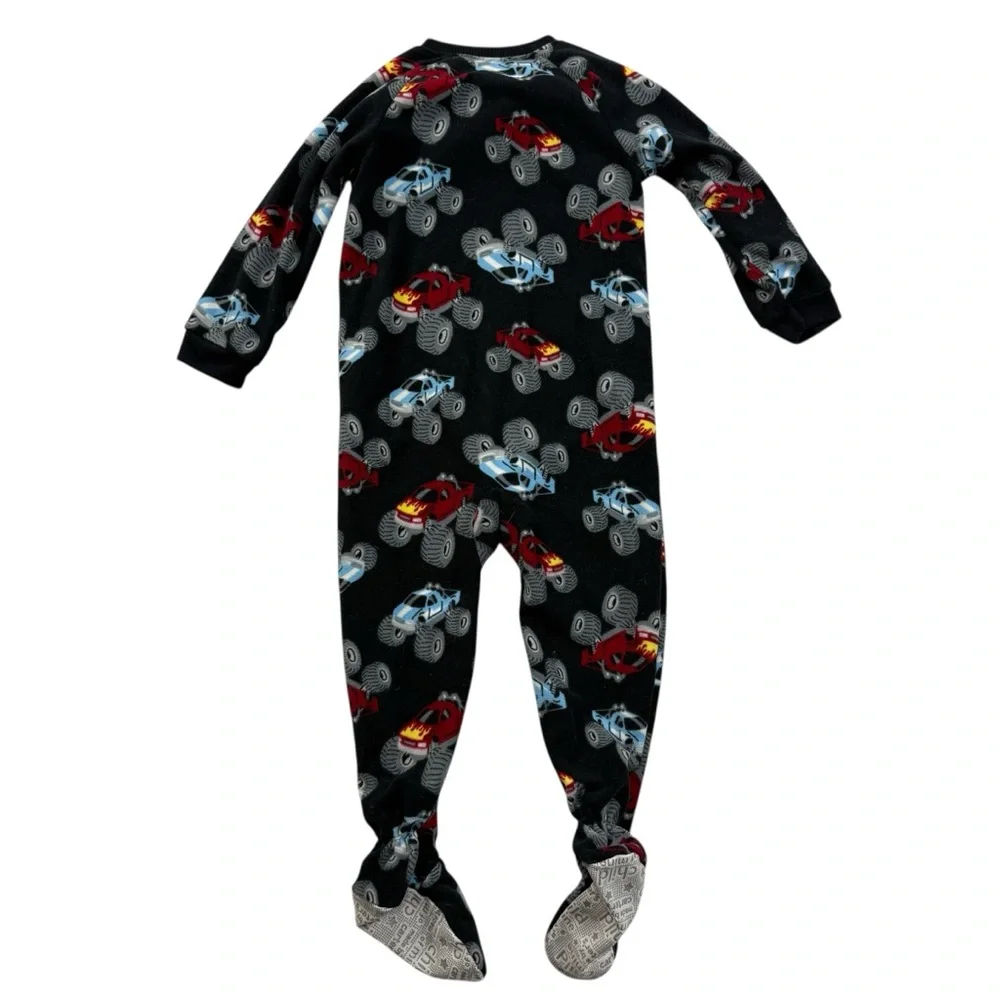 Carter’s Fleece Monster Truck Footed Pajamas – Toddler 4T - Picture 4 of 5